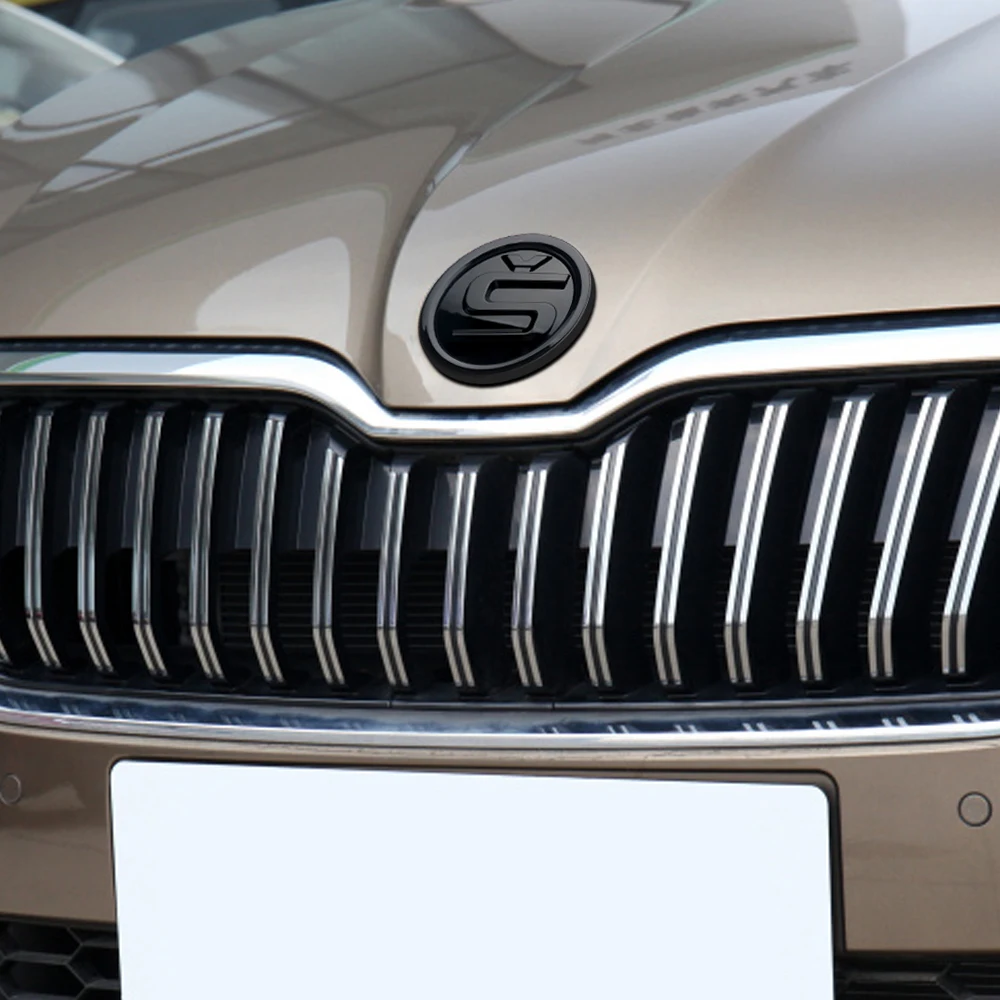 80/90/100mm Auto-Frontmotorhauben-Logo-Ersatz-Aufkleber Kofferraum-Emblem für Skoda S Logo Octavia Mk3 Fabia 2 Superb 2 Kamiq Kodiaq VRS – Detail 16