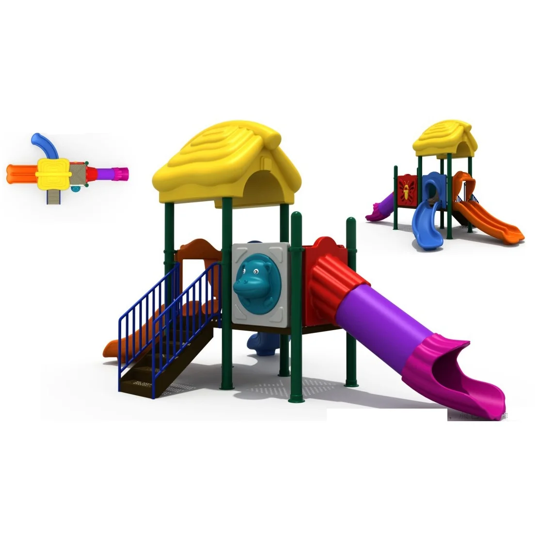 Thailand Government Purchase School Playground CE Certified Children Playground Slide HZ-31212b