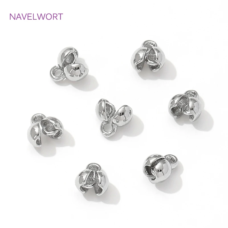 18K Gold Plated Brass Crimp Beads Clamping Beads,End Caps For Jewelry,For DIY Jewelry Making Accessories,Caps For Bracelet image 3