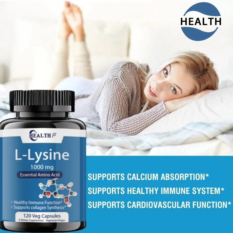 L-lysine 1000mg, 220 Tablets - Enhances Absorption And Assimilation - Promotes Skin And Lip Integrity - Collagen Support