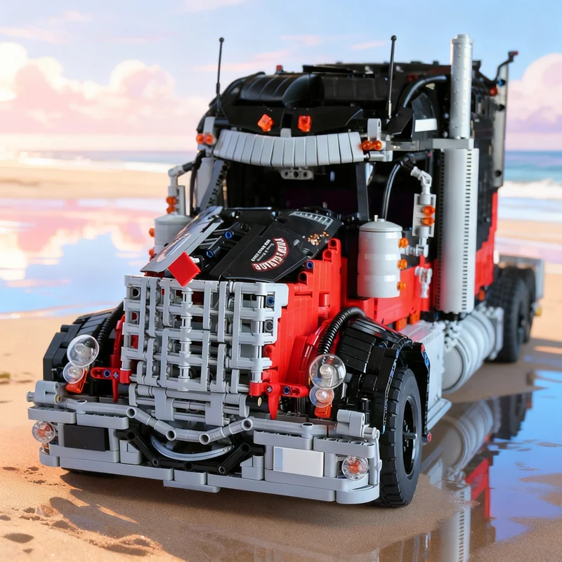 

5779 деталей MOC Международный грузовик Lonestar: Техническая модель, строительные блоки, архитектурные игрушки, рождественские подарки, развивающая идея для детей