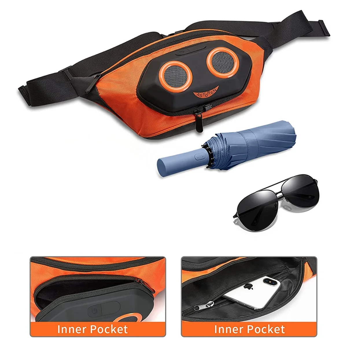 Altavoz Bluetooth altavoz portátil para bicicleta Fanny Pack Bluetooth sonido Audio deportes impermeable