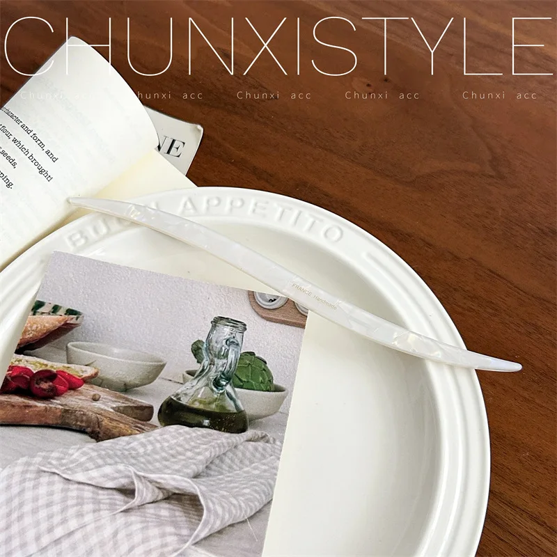 Minimalist Acetate Hair Pin 2025 New Ancient Chinese Style Bun Stick for Women Office Elegant Updo Accessory