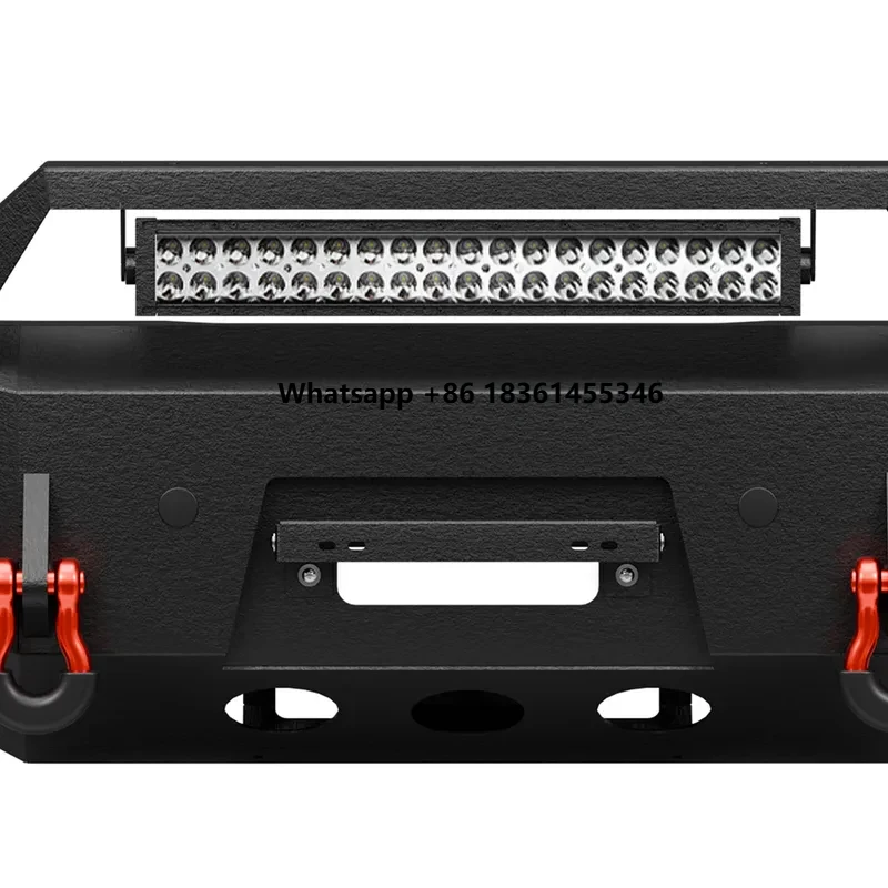

Hot selling Front Bumper With License Plate Bracket Winch Plate Sensor Holes 2 D-rings Off Road Modified Parts