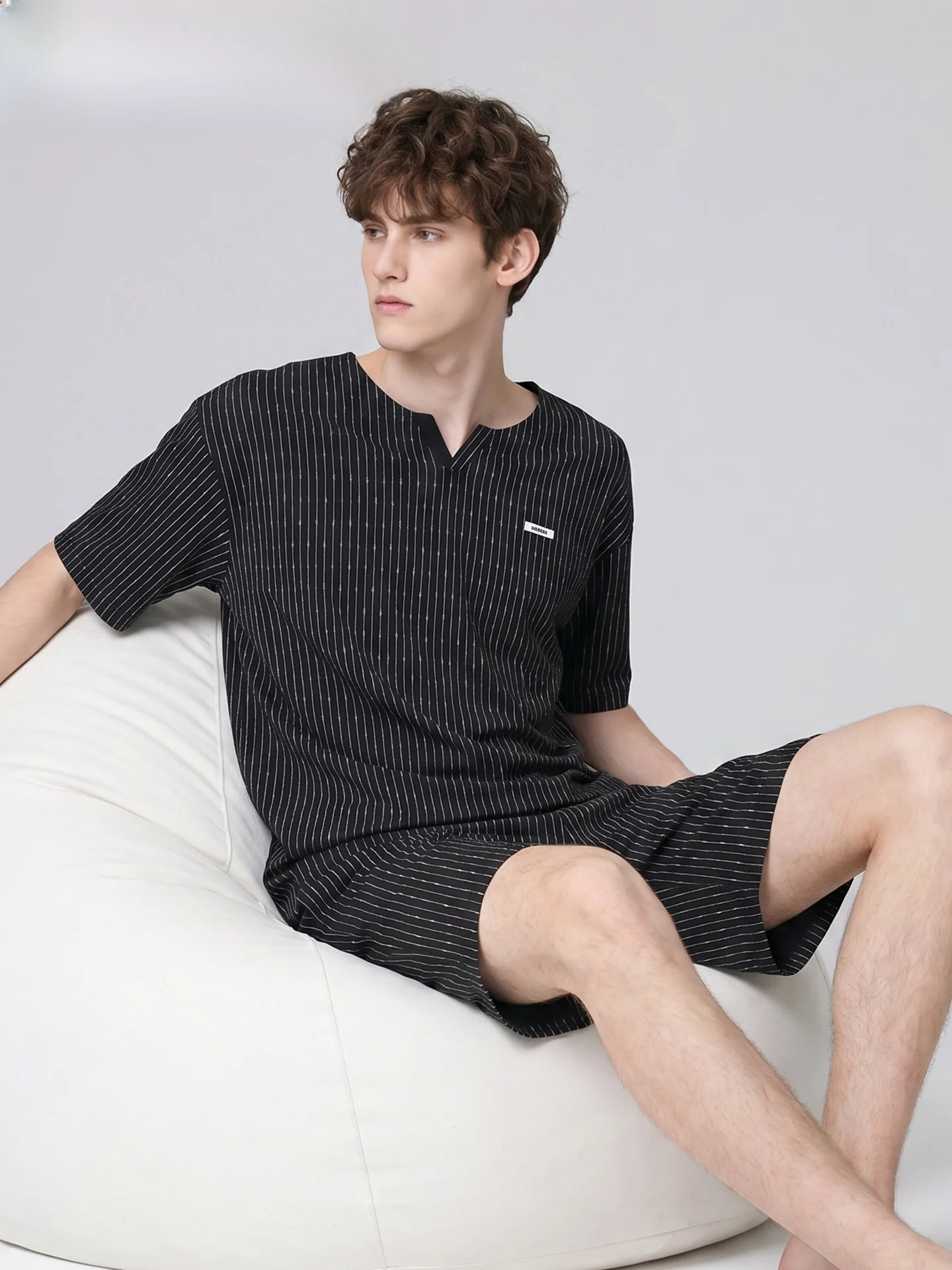 conjunto-de-pijamas-de-verano-para-hombre-de-algodon-casual-de-manga-corta-ropa-para-el-hogar-comoda-transpirable-ligera-antibacteriana-suave-con-cuello-en-v