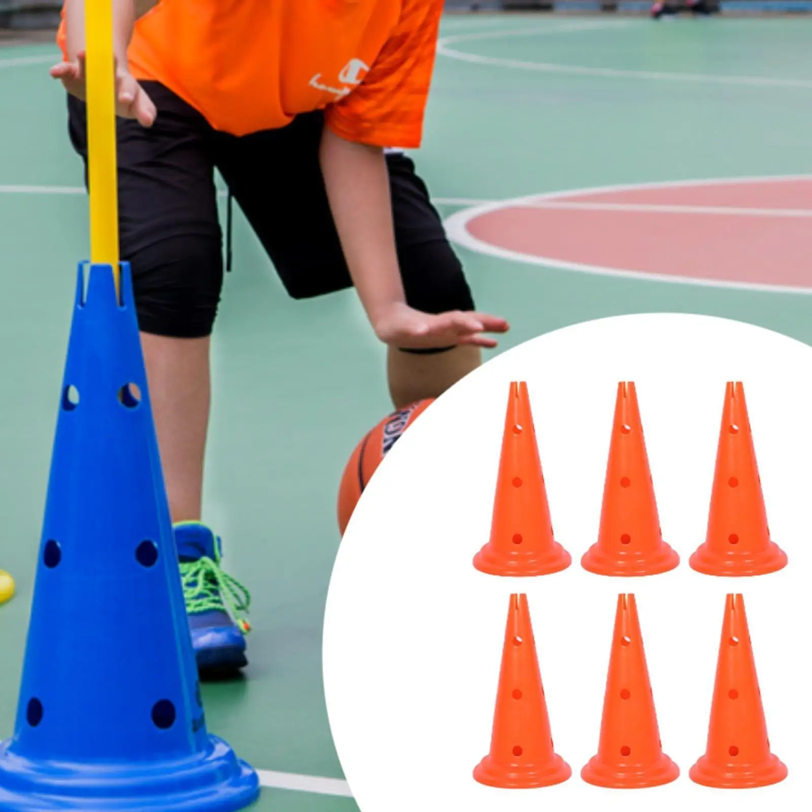 

6 Pieces Training Cones Agility Cones for Soccer Speed Training Basketball