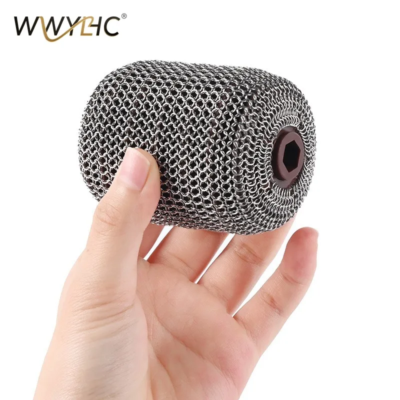 Suitable for 2026 New Charging 304 Stainless Steel Roller Barbecue Grill Brush with LED High Quality Bristle Removal