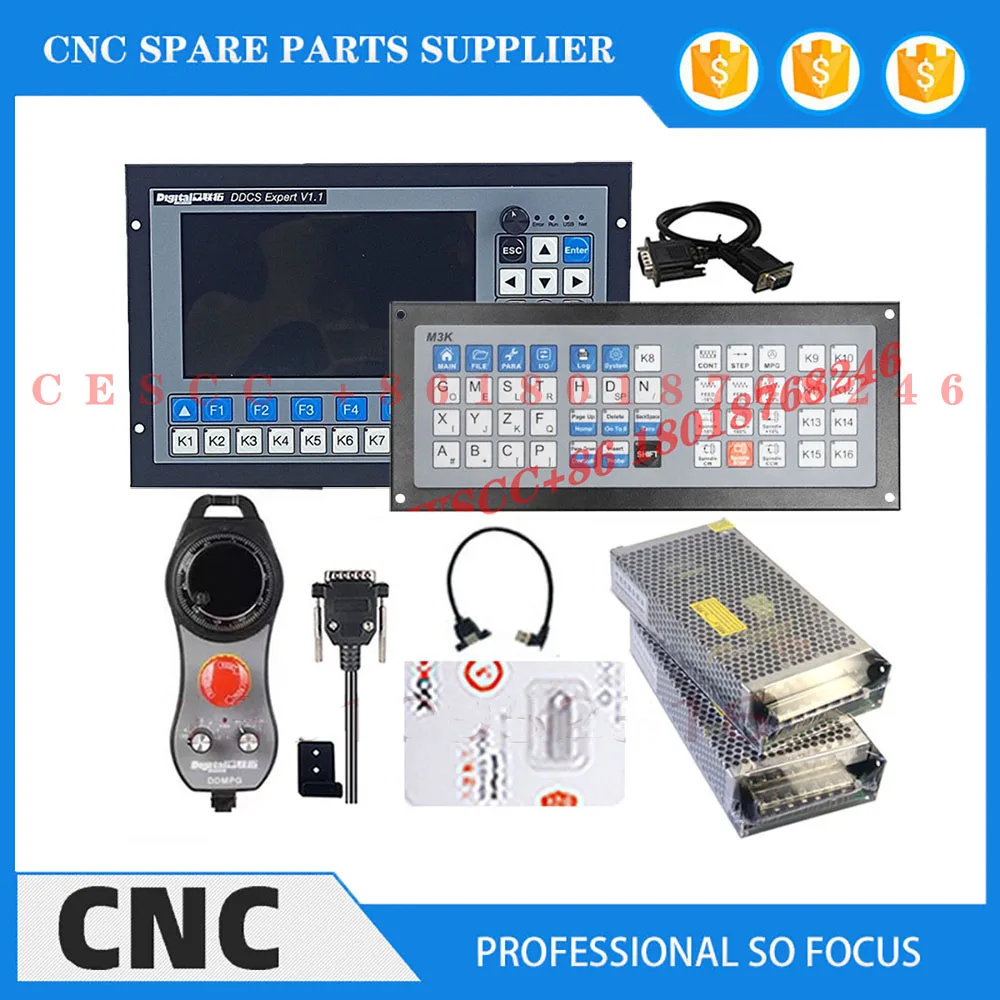 

Ddcs Expert Cnc Offline Controller 3/4/5 Axis Motion Control System Mendukung M3k Keyboard, Ddmpg Handwheel, 100W 24vdc