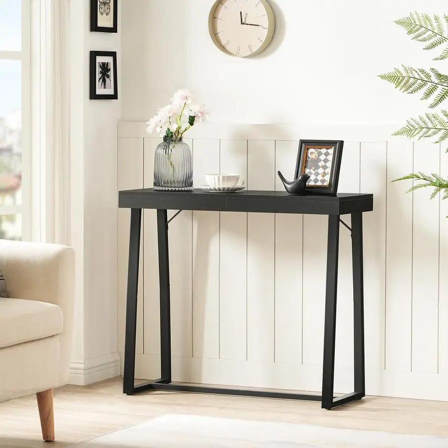 

Console Table, Black Entryway Table for Hallway, Small Foyer Tables for Entryway, Behind Couch Sofa Table for Living Room, Hall