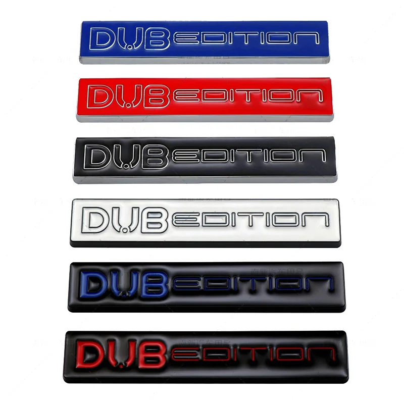 

3D Metal Car DUB EDITION Logo Rear Trunk Front Grille Decals Emblem Badge Sticker For VW Passat Polo Golf GTI Touran Tiguan