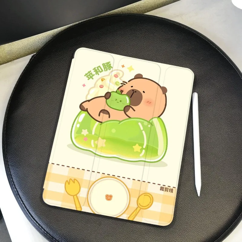 Capybara Flip Smart Cover IPad 10th Generation Case 2022 Air6 5 4 IPad Pro 11 2020 Ipad Mini6 8.3 2018 9.7 5/6th Air 2/3 10.5