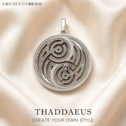 Panther Maze Round Pendant Brand New Fine Jewelry Bijoux Accessories 925 Sterling Silver Vintage Gift For Woman Men
