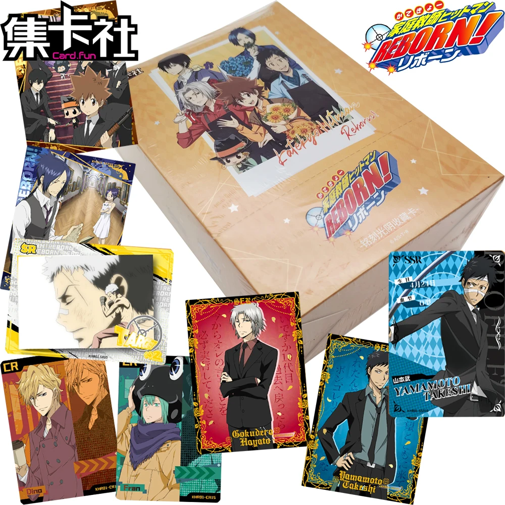 New Card.fun Official Anime Hitman Reborn Collection Cards Sawada Tsunayoshi Gokudera Hayato HD Craft Characters Fashion Cards