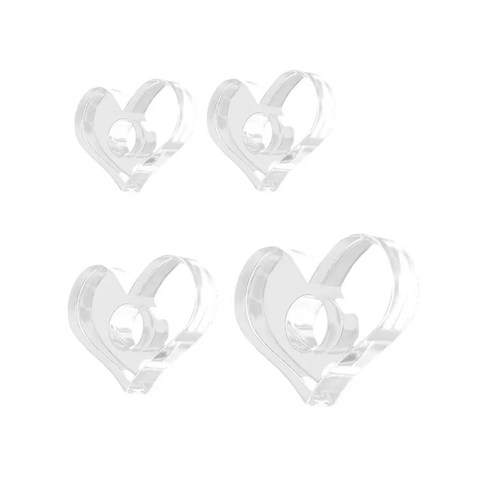 

4Pcs Acrylic Thumb Book Page Holder Page Spreader Heart Shape Portable Reading Ring Practical Accessory for