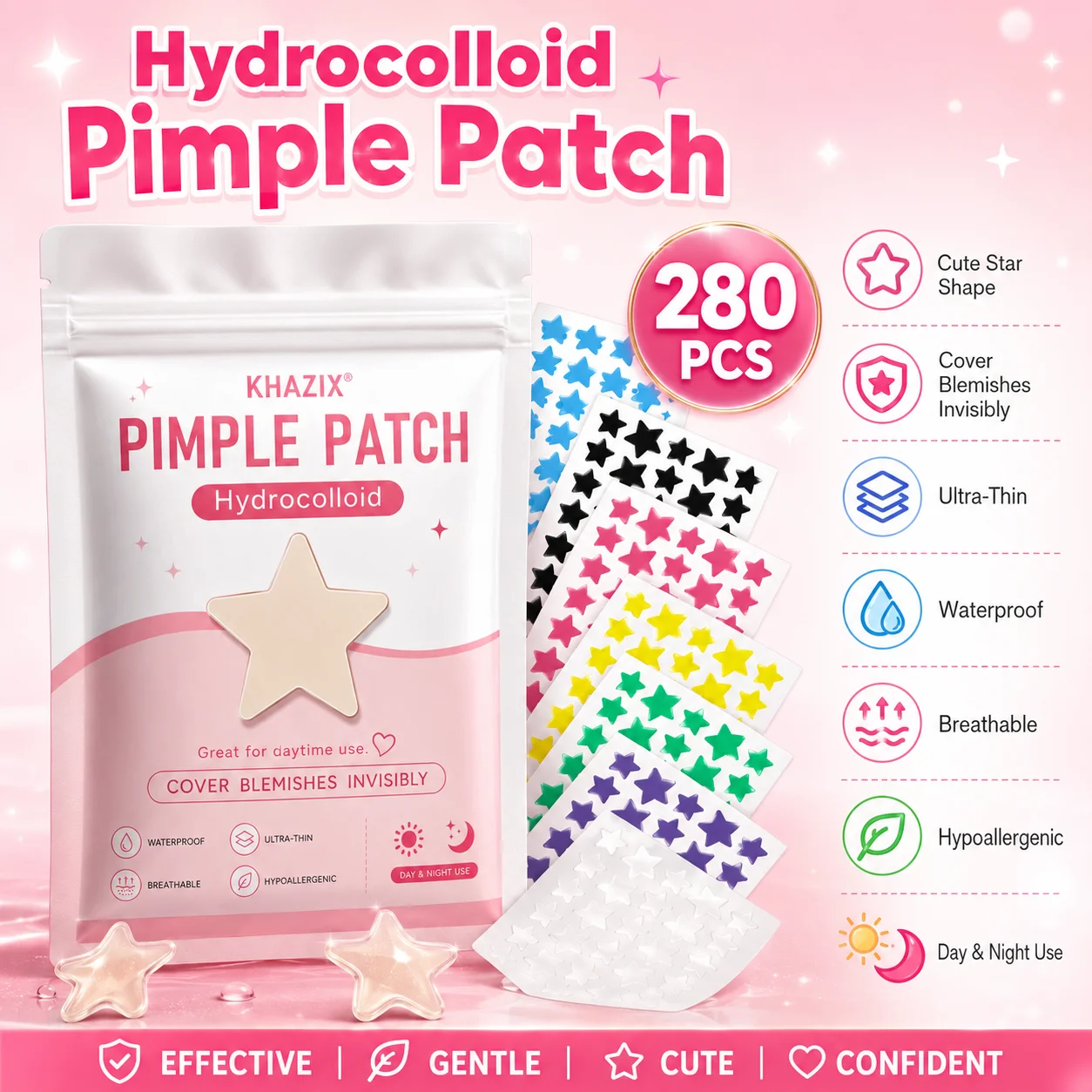 Star-shaped acne patches in va - Pressed Powder Foundation recension och pris