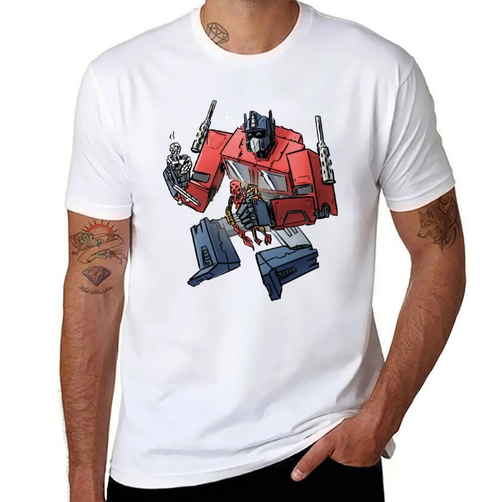 

Optimus plays with Bionicles T-Shirt essential t shirt t shirt man luxury T-Shirt