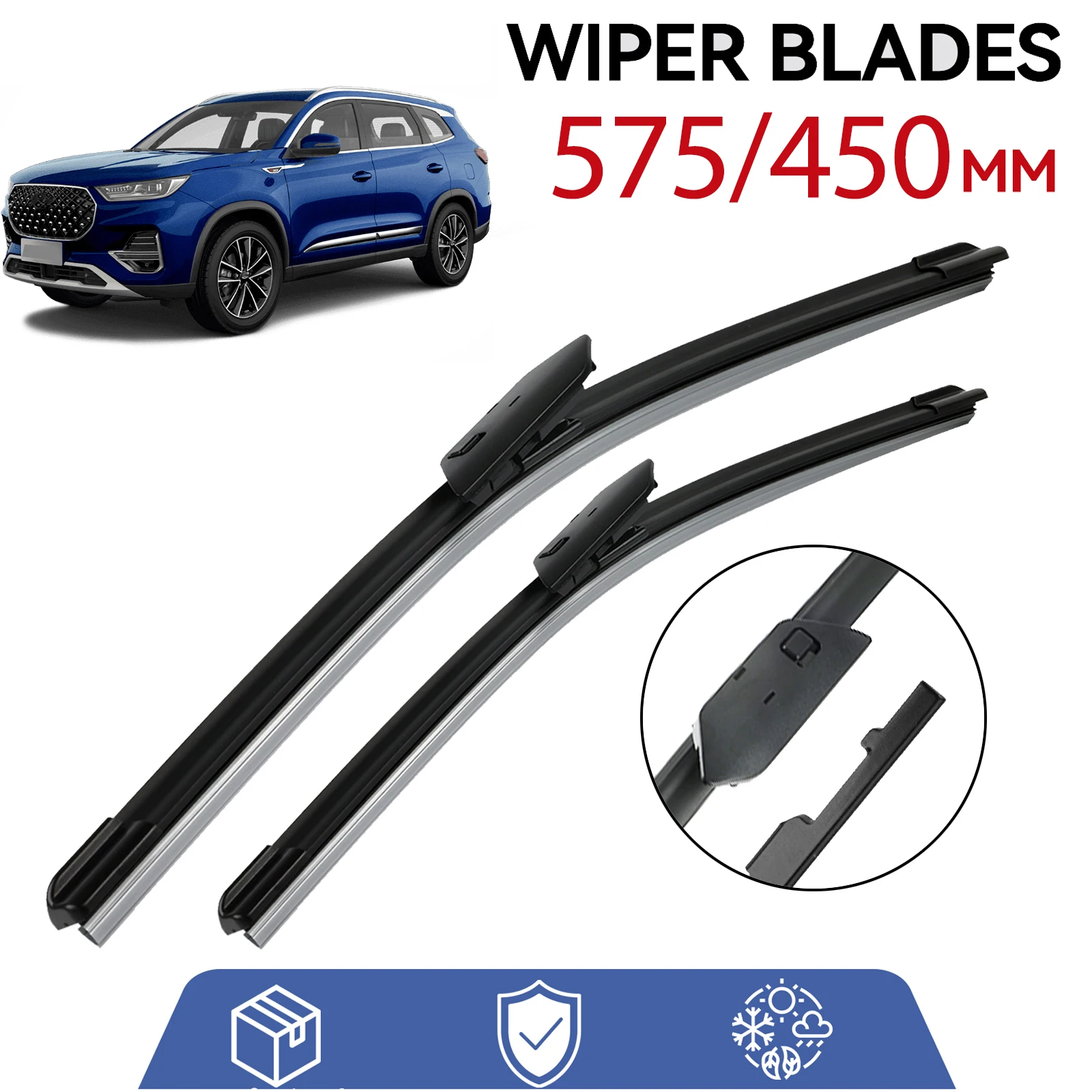 Xukey For Chery Chirey Skytour Fownix Tiggo 8 Plus Pro Max 2020 2021 2022 2023 2024 Car Wiper Blades Rubber Front Window 23\