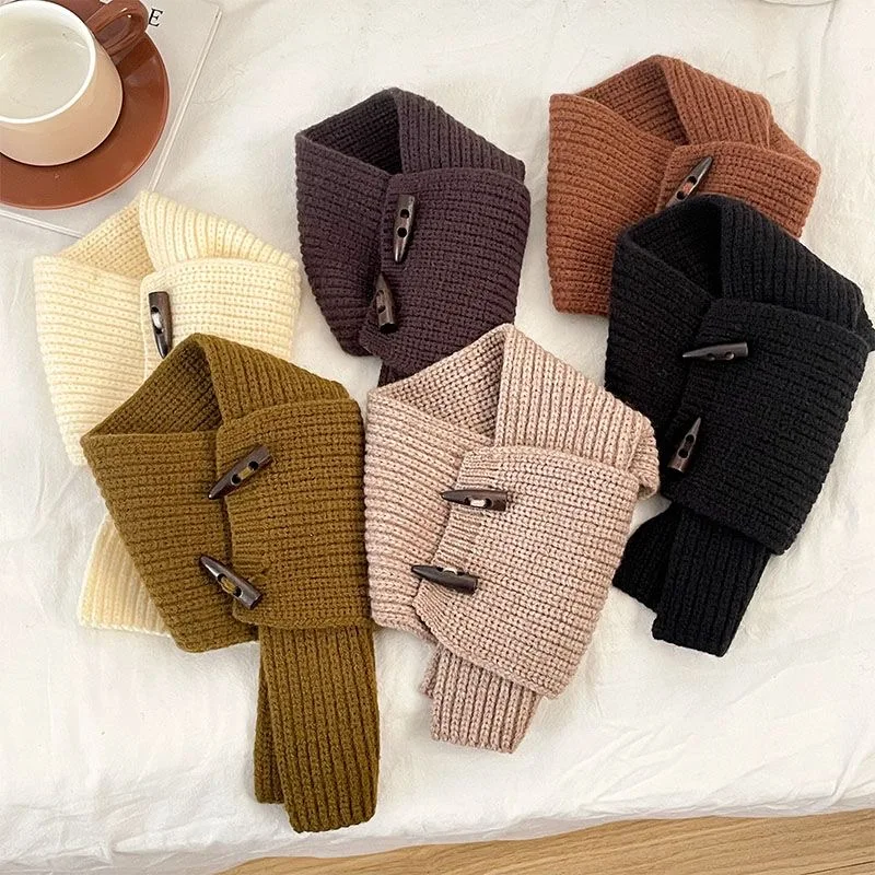 Children's scarf boys autumn and winter baby Korean version warm thickened knitted baby bib winter girl's neck cover