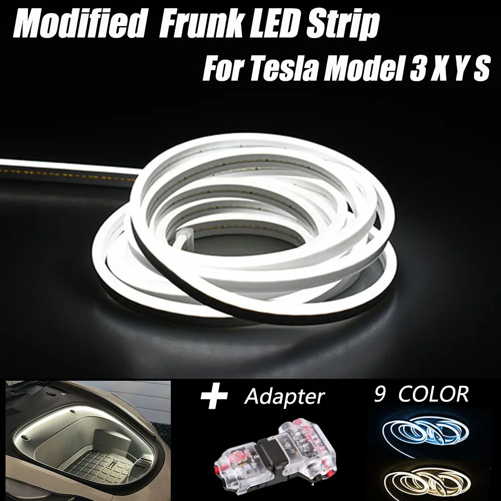 5M Frunk Brighten LED Strip illuminazione modificata per Tesla Model 3 Y S X Car Front Trunk Light LED Tube luce in Silicone impermeabile