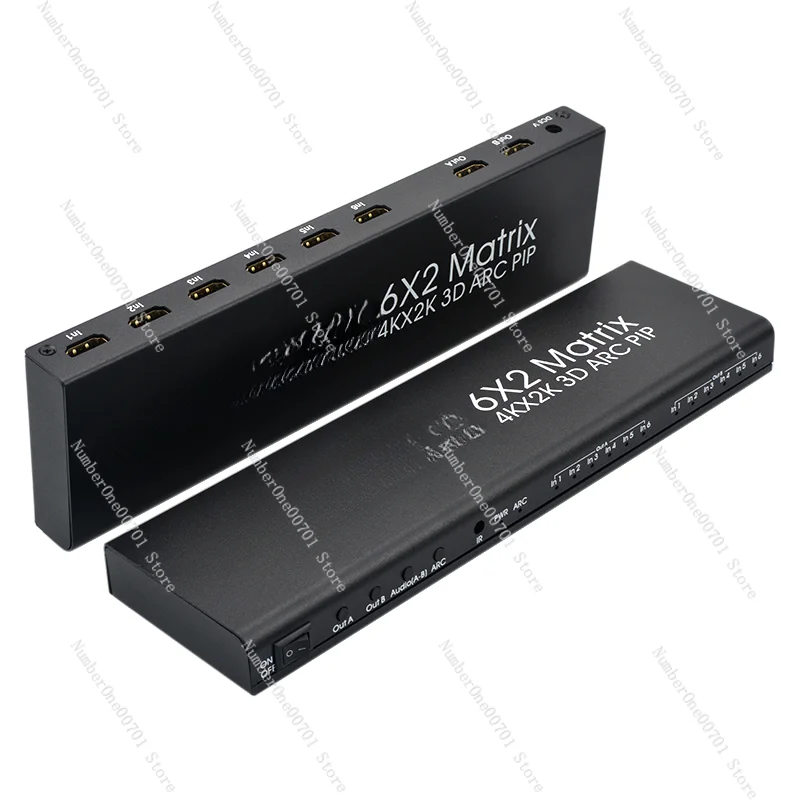 

Digital Matrix 6-in-2-out Video Switching HD 4K Distributor Audio Separation Picture-in-Picture ARC Audio