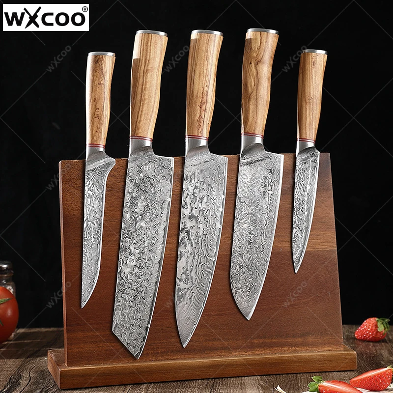 

1-5pcs Kitchen Knives Meat Cleaver 67 Layers Damascus Steel Household Slicing Knife Chef Knife Chopping Knives Fruit Knives