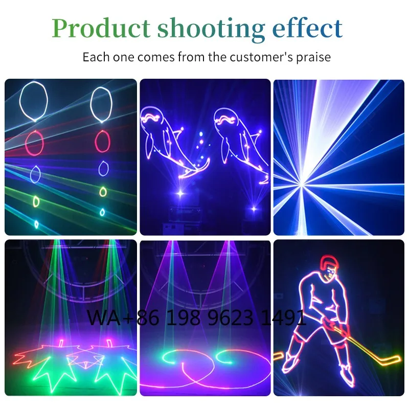 6W Full-Color Animated Light IP65 Waterproof Aurora Beam Stage Light for Outdoor Landmark Party Event Performance