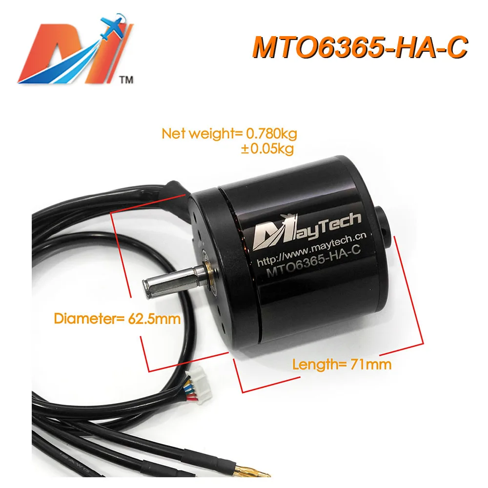Maytech มอเตอร์ไร้แปรงถ่านเซ็นเซอร์6365 170KV สำหรับสเก็ตบอร์ดไฟฟ้าบอร์ดลองบอร์ด D9 D10กีฬาแบบทำมือหุ่นยนต์สุนัข