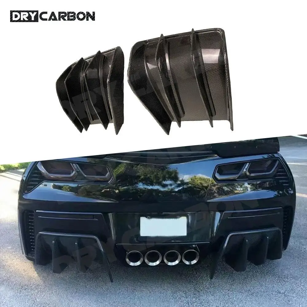 

DRY CARBON Rear Diffuser Lip Bumper Splitters for Chevrolet Corvette C7 2014-2017 Car Styling FRP Bumper Guard Plate Body Kits