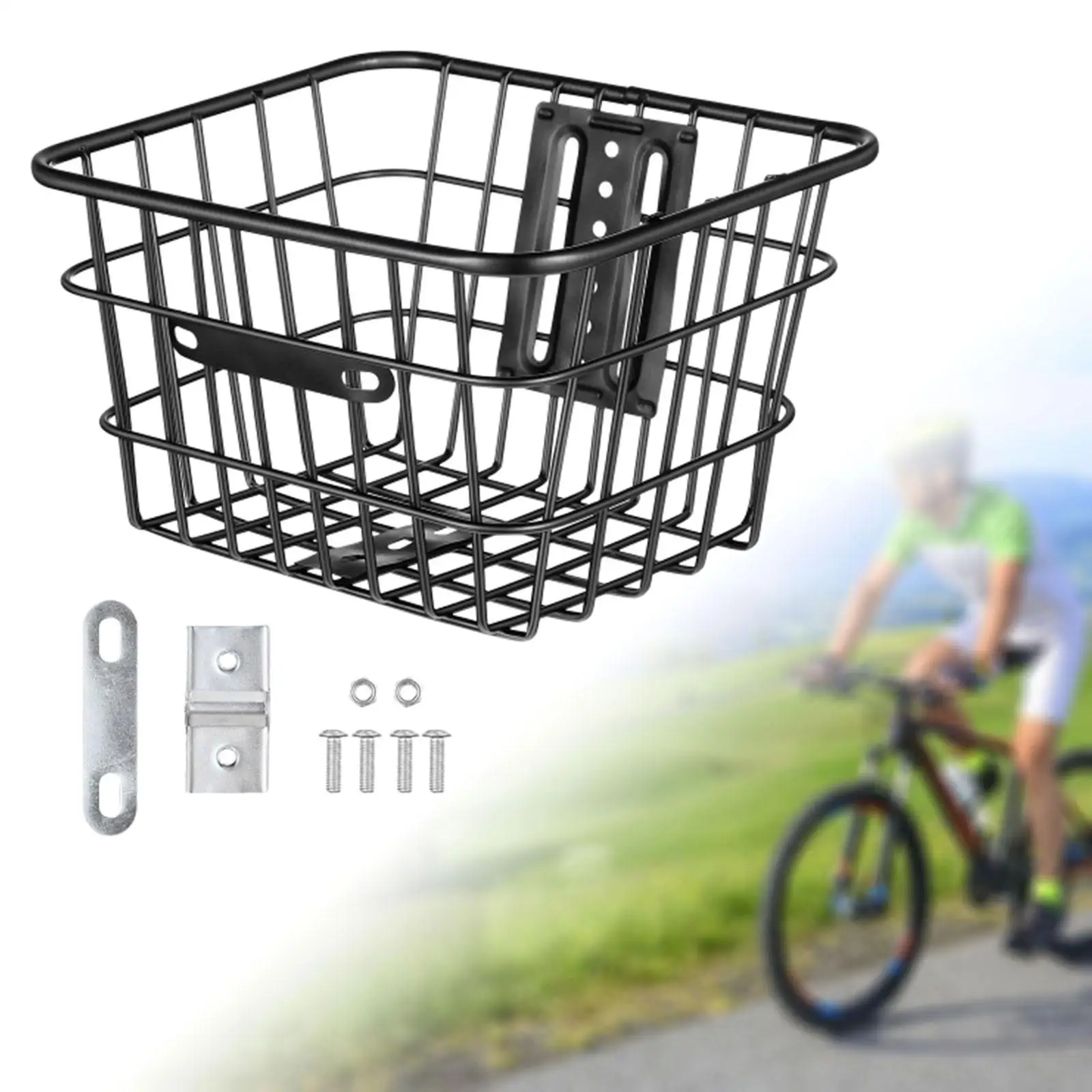 Bike Metal Mesh Front Or Rear Basket Without Lid Heavy Duty for Folding Bike