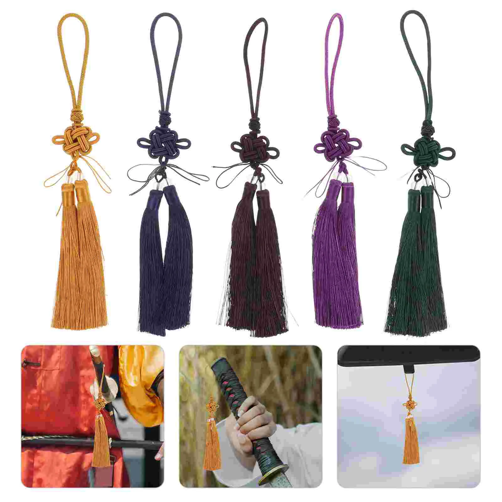 

Pendant Tassel Tai Chi Sword Ear Hanging Ribbon Decorate Tassels Charms Decorative