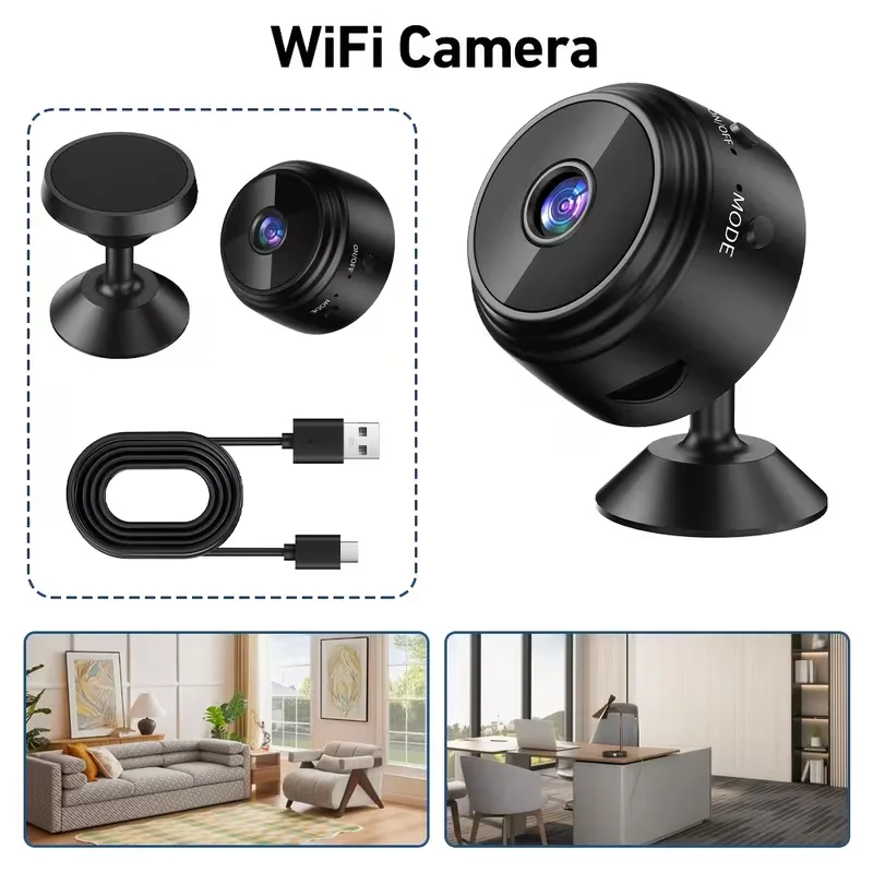 1/4pcs A9 WiFi Mini Camera Wireless Video Recorder Security Protection Camera Smart Home Monitoring Camera For Infants And Pets gallery 5