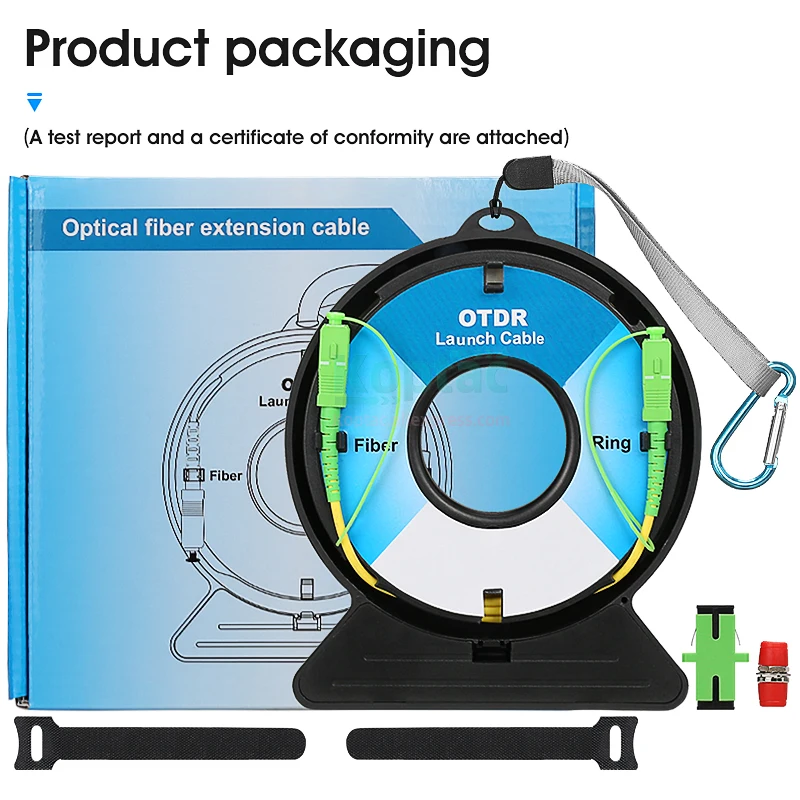 COMPTYCO SC/FC/ST/LC-UPC/APC OTDR Dead Zone Eliminator,Fiber Rings 2000M Fiber Optic OTDR Launch Cable Box SC/UPC-SC/UPC