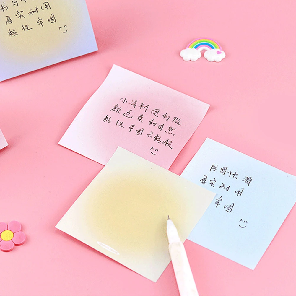 10 pz Note Adesive Taccuini Memo Appiccicosi Portatile Rimovibile Ufficio Messaggio Soggiorno Carte Note Adesive Memo Adesivo autoadesivo
