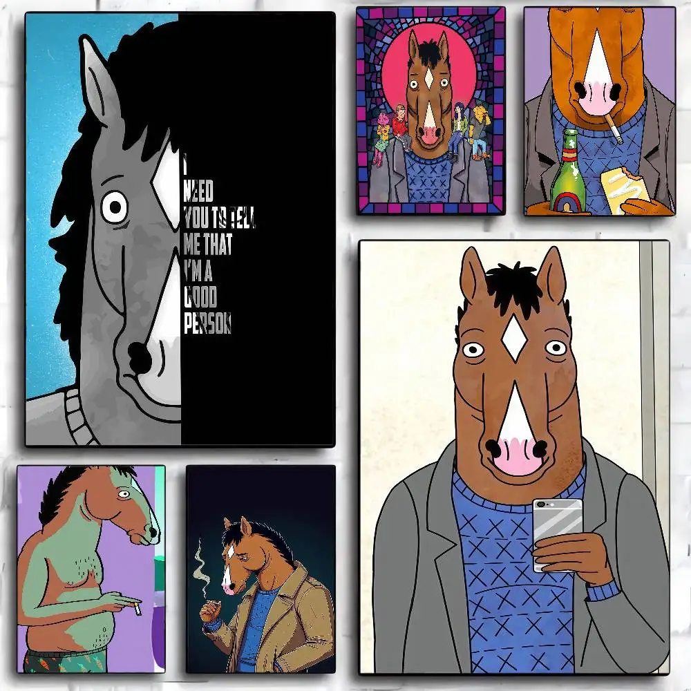 Anime B-BoJack H-Horsemans Classic Vintage Posters Vintage Room Home Bar Cafe Decor Nordic Home Decor