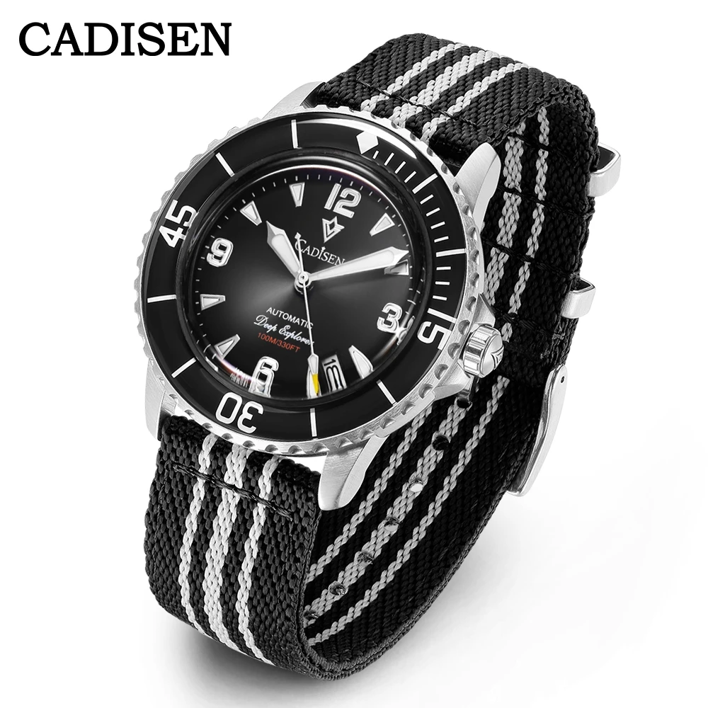 Men's Automatic Mechanical Watch with Canvas Strap