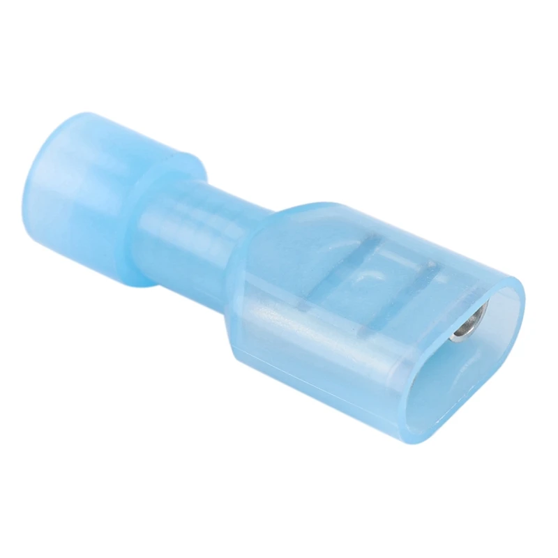 ¡Promoción! 300 Uds hembra y macho terminales de cable completamente aislados conector conectores de pala de nailon azul