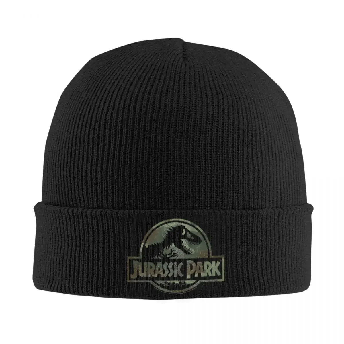 Jurassic Park Vintage Distressed Camouflage Movie Knitted Hat Beanie Winter Hat Warm Color Caps for Men Women