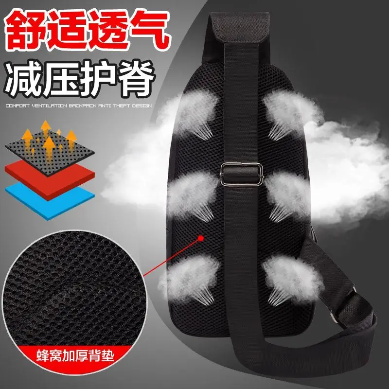 

Tian Guan Blessing Flower City Gratitude Men's Trendy Brand Single Shoulder Student Casual Small Backpack Crossbody Anime Che