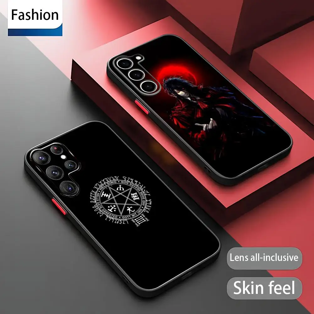 Anime Alucard Hellsing Phone Case For Samsung Galaxy S26 S25 S24 S23 S22 S21 Plus Ultra FE Frosted Translucent