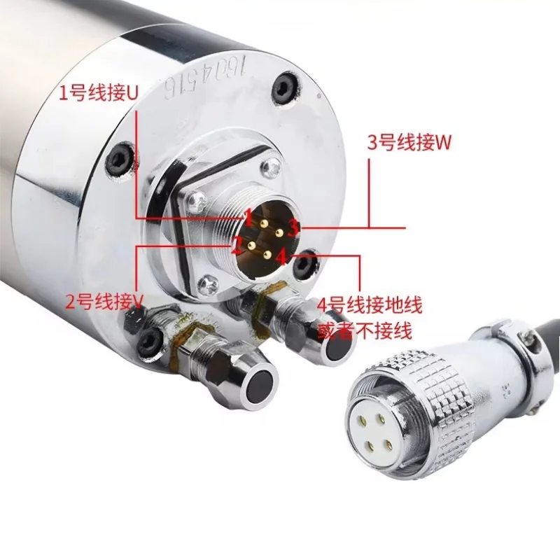 ชุดแกนหมุน3.2kw ER20ระบายความร้อนด้วยน้ำ24000รอบต่อนาทีและอินเวอร์เตอร์4KW VFD และแกนหมุน100มม. สำหรับงานแปรรูปไม้