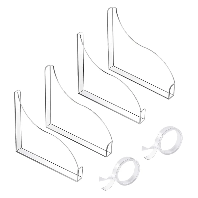 

RR-акриловая защита от брызг для душа, самоклеящаяся прозрачная защита от воды для душа, угловая защита от брызг воды для ванны — 4 шт.