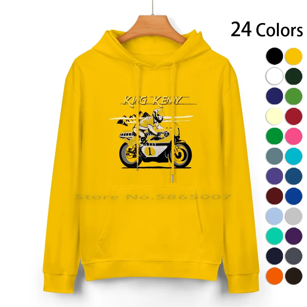 

The Legendary King Kenny Motorcycle Racer Design By Motormaniac Pure Cotton Hoodie Sweater 24 Colors Kenny Roberts Motorcycles