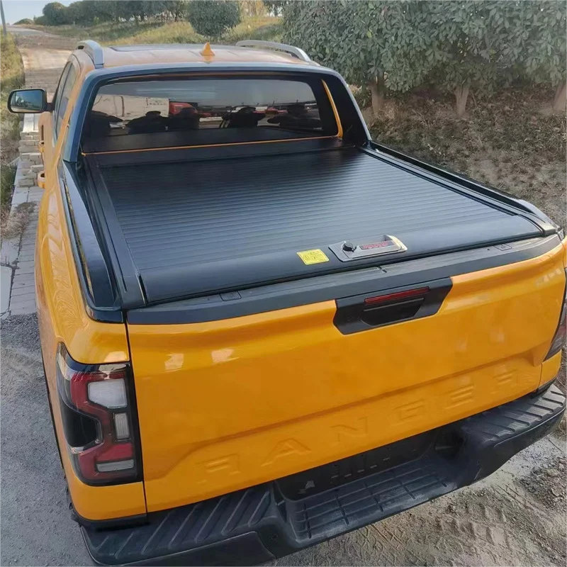 

High Quality Manual Operated Aluminum Tonneau Cover for TOYOTA Hilux Pickup Truck Roller Trunk Sliding Flat Lid Manual Roller