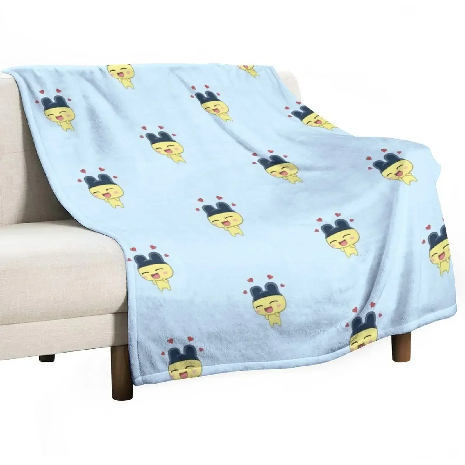 

Mametchi tamagotchi Throw Blanket Flannel Fabric Thin Custom Blankets