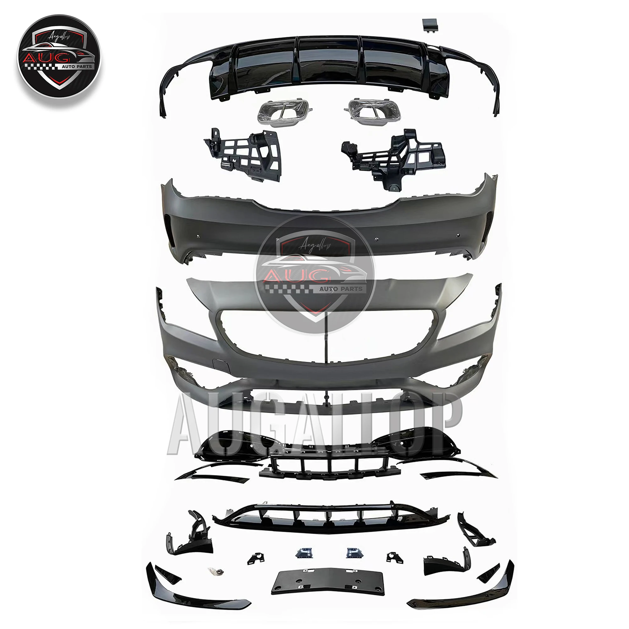 For Mercedes Benz CLA-class W117 modified CLA45 surround (support old to new) carbon fiber material auto parts body kit (D109)