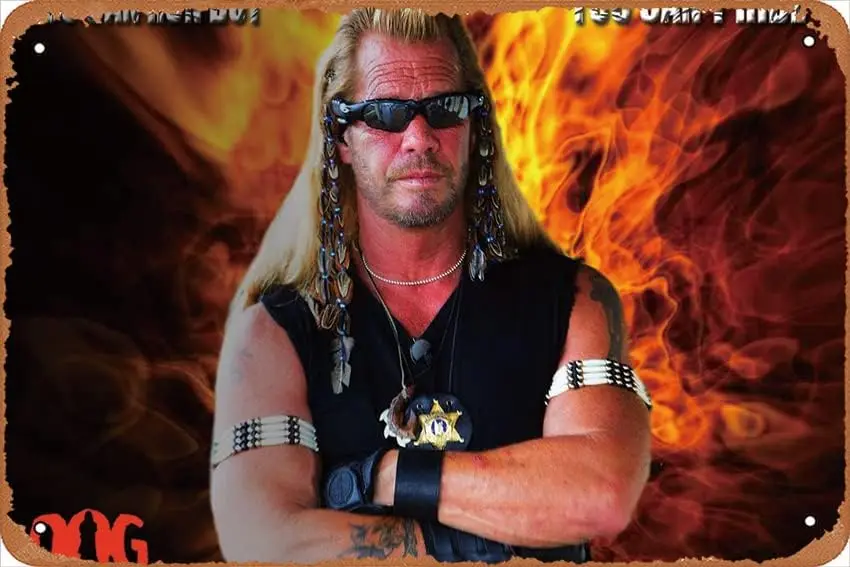 dog The Bounty Hunter Movie Poster Retro Metal Sign Funny Distressed Sign Retro Look Home Cave,Bar,Club,Kitchen Wall Decora sign