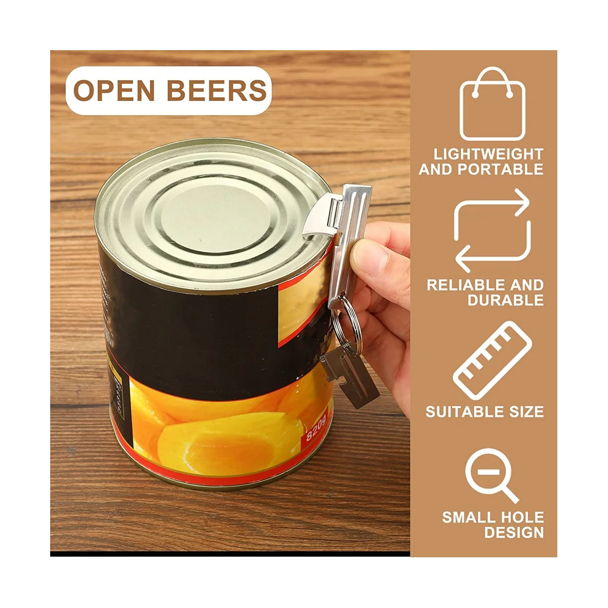 P-38 and P-51 Can Openers Stainless Steel Camping Can Opener Portable Can Opener for Kitchen Travel Camping