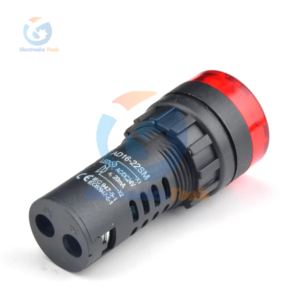 Светодиодный зуммер для сигнализации AD16-22SM, мигающая лампа постоянного тока 12 В, 24 В, 110 В переменного тока, 220 В, светодиодный сигнальная светового Индикатора сигнализации