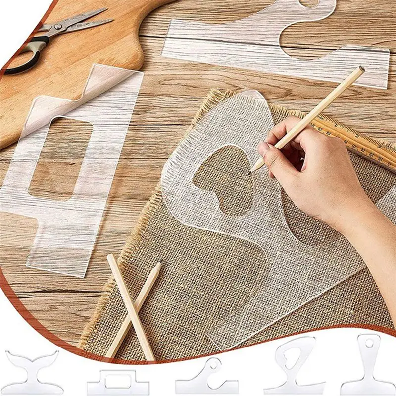 NEW HOT In Stock-5 Blank Handle Cutting Templates Kitchen Cutting Board Template Cutting Tool Anti-Plate Handle Template Durable
