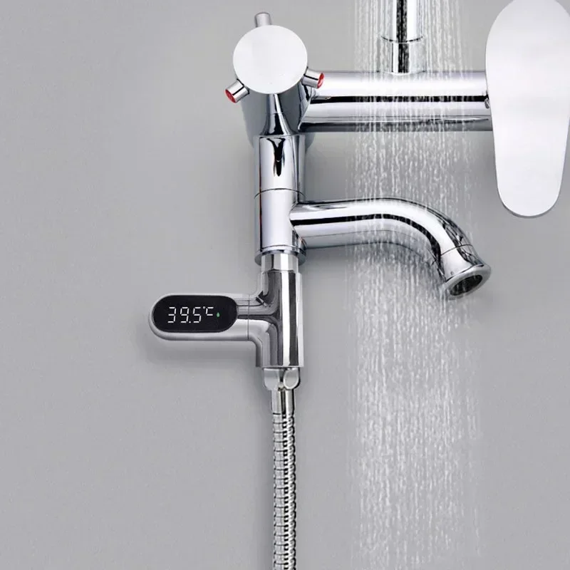 Picture 3: LED Digital Shower Water Thermometer, Hot Tub Temperature Monitor Gauge with Hose Display for Bathroom Faucet Tap